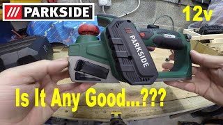 LidlParkside 12v Brushless Cordless Planer PHA 12 B2 Unboxing Review amp Test [upl. by Zoldi]