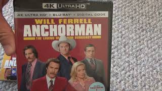 Will Ferrell Anchorman The Legend of Ron Burgundy 4K Ultra HD  BluRay  Digital Code Unboxing [upl. by Heinrik]