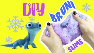 Disney Frozen 2 DIY SLIME Bruni Lizard  Elsa [upl. by Ixela]