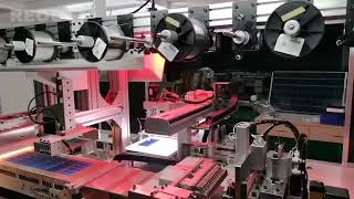 Automatic Solar Cell Tabbing and String Machine with CCD and EL Testing Function [upl. by Yemorej]