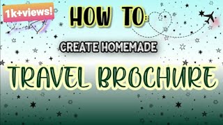 HOW to create Homemade TRAVEL BROCHURE using A4 easy tutorial [upl. by Bloomer361]