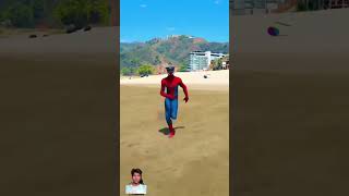 GTA V SPIDER COP SaVES BABY AND SHARK FROM NAFK gta shortsviral shorts youtubeshorts trending [upl. by Nuzzi]