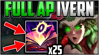 JUNGLE NERFS MADE IVERN S TIER FULL AP IVERN CARRY MODE  Ivern Beginners S13 League of Legends [upl. by Neehsas]