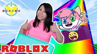 ROBLOX Box Slide down a Rainbow 999999999 FEET Lets Play Ryans Mommy Vs Alpha Lexa [upl. by Stearns]