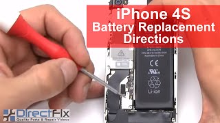 How to Replace the iPhone 4S Battery in 2 Minutes  DirectFix [upl. by Oznola]