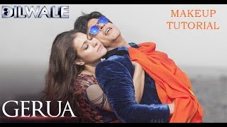 Gerua  Kajol  Dilwale  SRK Kajol Official New Song Video 2015 Inspired Makeup Tutorial [upl. by Ayekat]