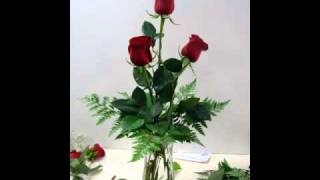 How to Arrange a Half Dozen Roses in Vase [upl. by Latrena428]