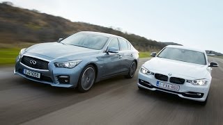 Infiniti Q50h vs BMW Active Hybrid 3 [upl. by Betteanne]