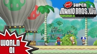 Newer Super Mario Bros Wii  World 1 12 [upl. by Corwin]