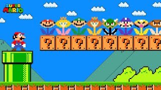 Super Mario Bros but there are MORE Custom Flower All Characters [upl. by Clayberg748]