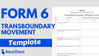 How to Create a Form 6 Transboundary Movement Document for Recycled Exports [upl. by Ennahgiel]