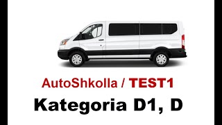 Test 1  Autoshkolla 2022  Totali 10 pyetje  Kategoria D1 dhe D [upl. by Shawna277]