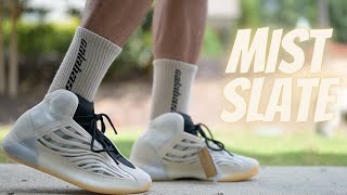 Adidas Yeezy Quantum quotMist Slatequot Review amp on Feet [upl. by Clabo538]