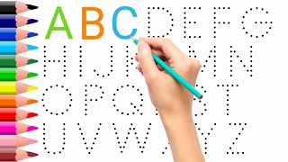 Collection For Writing Along Dotted Lines For Toddler  ABCD  ABC Song  English Alphabet  A To Z [upl. by Ttirb]