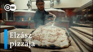 A franciák válasza az olasz pizzára a magyar langallók eredetije az eredeti elzászi tarte flambée [upl. by Nyladnek]