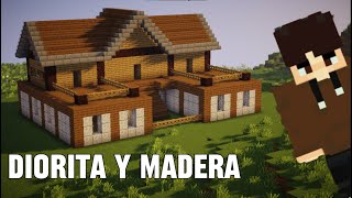 Casa De Diorita Y Madera  Minecraft [upl. by Orapma963]