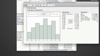 Regression Diagnostics using JMP  Normality of Error [upl. by Anoo829]