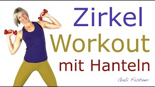 🍎47 min Zirkel Workout mit Kleinhanteln  für Fortgeschrittene [upl. by Anivek]