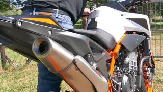 KTM 890 Duke R  Exhaust Sound with standard muffler [upl. by Neehahs]