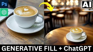 Generative Fill AI  ChatGPT for Changing Background in Photoshop [upl. by Omland]