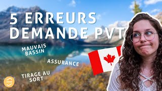 PVT CANADA  5 ERREURS A NE PAS FAIRE ❌ [upl. by Sam]