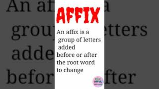 Affixes in English Grammar shorts [upl. by Stephenie]