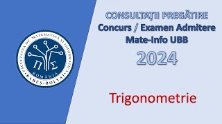 Consultații MateInfo UBB  20232024  Trigonometrie [upl. by Hiroko329]