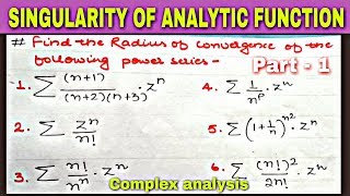 RADIUS OF CONVERGENCE OF POWER SERIES 🔥 part  1 [upl. by Llerej]