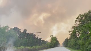 Day 9 Croatan fire suspected to be ‘humancaused’ Community meeting Thursday [upl. by Nyrroc]