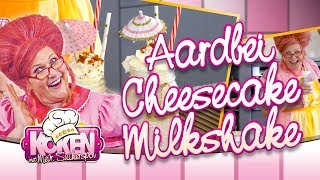 AARDBEI CHEESECAKE MILKSHAKE  🍭 Koken met Mevrouw Suikerspin 2 [upl. by Enelyad]