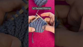 Twisted Rib Stitch Tutorial  using ktbl and ptbl knittingpattern shorts [upl. by Pedaiah430]