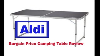 Adventuridge Camping Table from Aldi Review [upl. by Fairfax513]