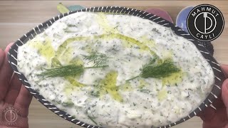 How to Make Homemade Tzatziki Cacik  Easy Turkish Meze  Easy Tzatziki Sauce  Mahmut Cayli [upl. by Dallon845]