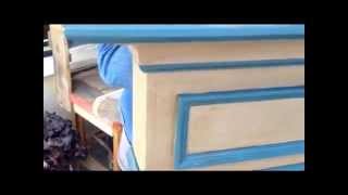 Coco and Aubusson Blue Chalk Paint Idea  Shelf with Dark Wax [upl. by Sparke]