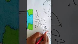 Water Day Drawing  Save Water Save Life Poster Drawing Easy Steps ytshorts youtubeshorts reels [upl. by Eelram]