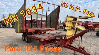 Remolque Recogedor de Pacas Chicas New Holland 1034 [upl. by Sirronal]