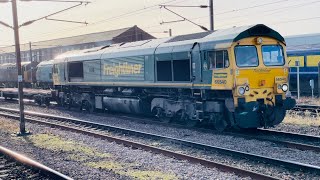 Freightliner 66540 At Doncaster From Felixstowe North FLT To Leeds FLT [upl. by Tayib166]