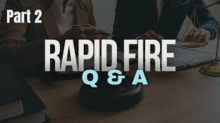 Rapid FIre Q amp A  Part 2 Steno Dictation [upl. by Akitnahs]