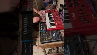 Analog synth jam with Roland SP404 Roland J6 Korg Volca Bass and Behringer MS1 [upl. by Wulfe]