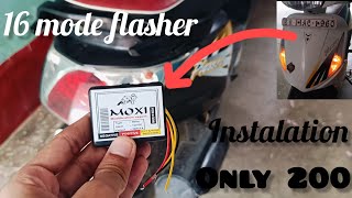 16 mode indicator flasher installation 🫡👌  In scooty hero pleasure or any scooty 👍☑️ [upl. by Nicolas586]