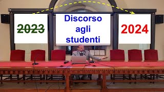 Chiarelli discorso in diretta agli studenti sul 2023 e sulle prospettive del 2024 31122023 [upl. by Anotyal326]