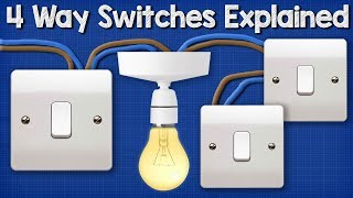 Four Way Switching Explained  How to wire 4 way intermediate light switch [upl. by Mathi]