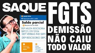 NÃO CAIU TODO FGTS LIBERADO NA DEMISSÃO  COMO SACAR TODO SALDO DO FGTS COMO SACAR A MULTA DO FGTS [upl. by Dowdell]