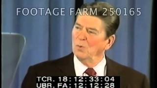 President Reagan Speech on USUSSR Relations 25016502  Footage Farm [upl. by Noynek128]