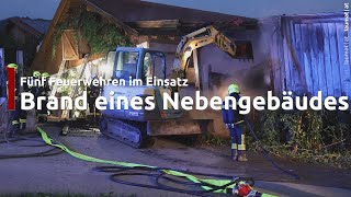 Fünf Feuerwehren bei Brand eines Nebengebäudes in Inzersdorf im Kremstal im Einsatz [upl. by Behlke802]