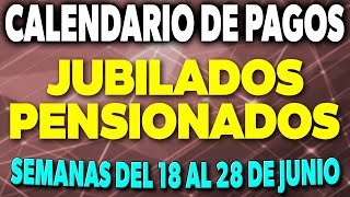 Calendario de PAGOS Jubilados y Pensionados Semanas del 18 al 28 de Junio ✅ [upl. by Einnim]