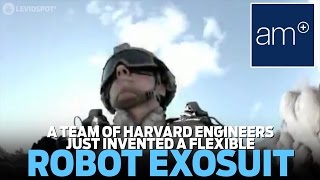 Harvard Engineers Invent Flexible Robot Exosuit  Dispatch [upl. by Aelyak]