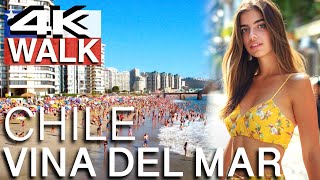 Vina Del Mar Chile 4K Walk 🇨🇱 [upl. by Chandos]