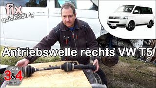 VW T5 Antriebswelle rechts Reparatur quick amp dirty [upl. by Noam]