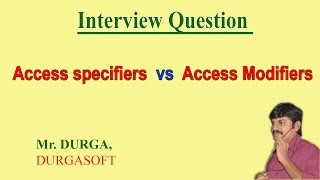 Access Specifiers vs Access Modifiers [upl. by Yanaj]